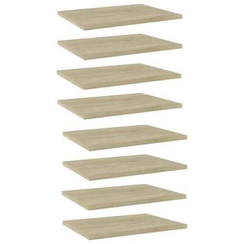 Bookshelf Boards 8 pcs Sonoma Oak 15.7"x11.8"x0.6" Engineered Wood