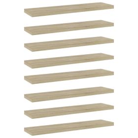 Bookshelf Boards 8 pcs Sonoma Oak 15.7"x3.9"x0.6" Engineered Wood