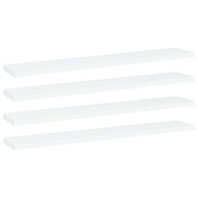 Bookshelf Boards 4 pcs White 23.6"x3.9"x0.6" Engineered Wood